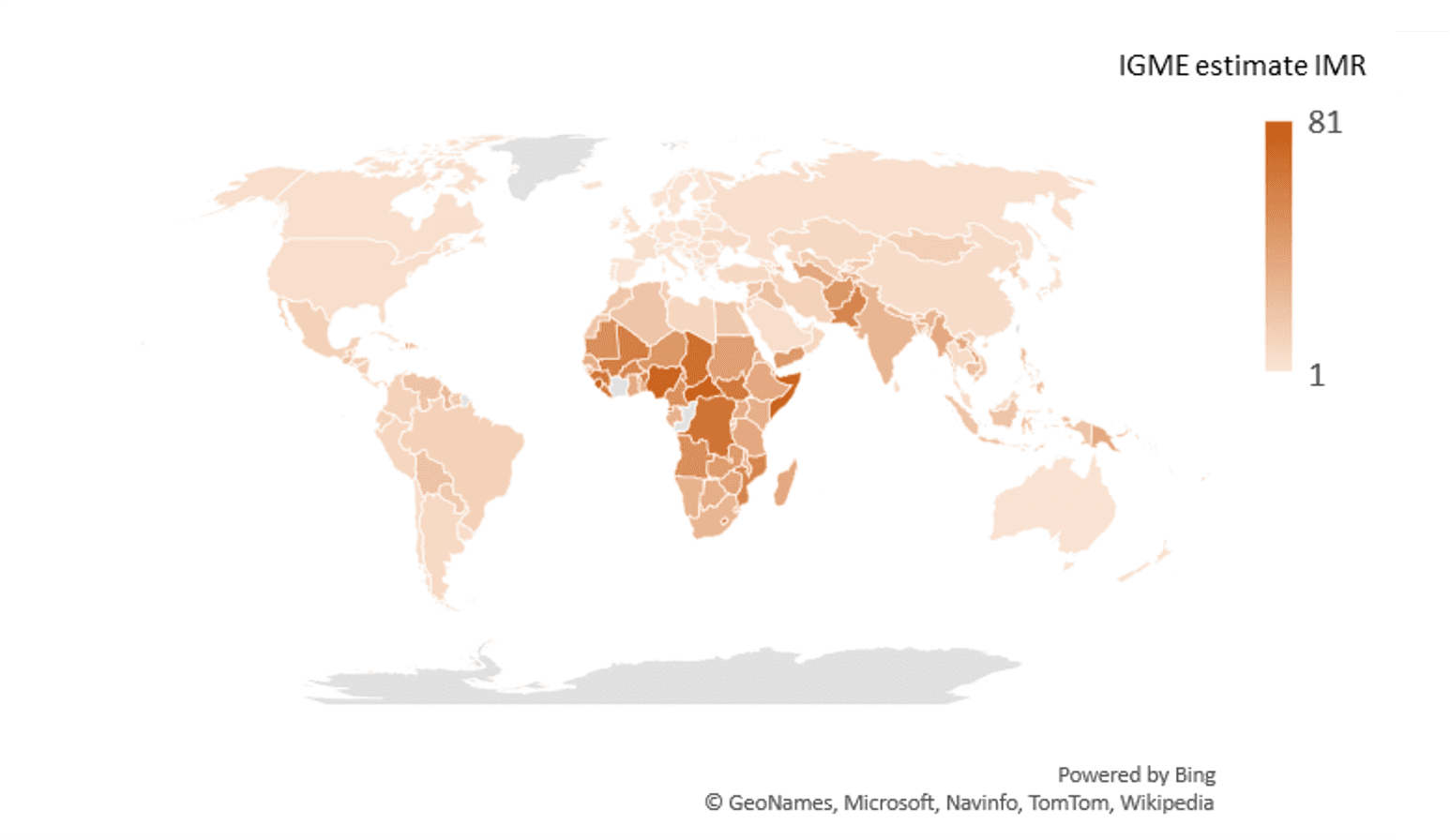 Infant mortality rate as per IGME estimates